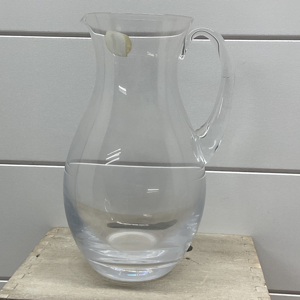 Bohemia Crystal Clear Glass Pitcher Carafe Made in Czech Republic 7 Inch